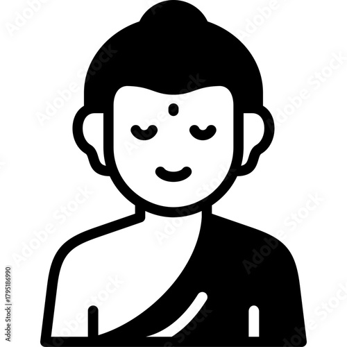 buddha glyph icon
