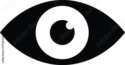 Eye vector graphic illustration design element symbol vision sight look eps silhouette