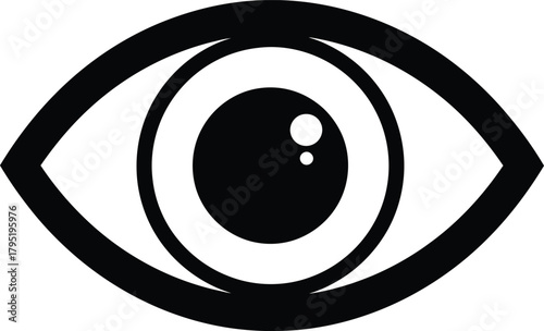 Eye vector graphic black and white visual perception sight look see eps silhouette