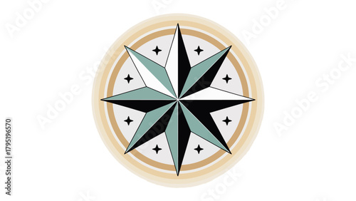 Navigation Compass: A symbolic depiction of direction, exploration, and guidance, represented through the iconic form of a compass rose.