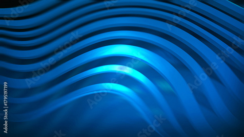 Dynamic Blue Curves with Glowing Light Effects, Abstract blue wave background wallpaper design for modern digital art and graphic design projects use cases
