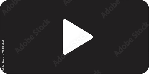 Play button icon vector illustration for video player interface design eps silhouette