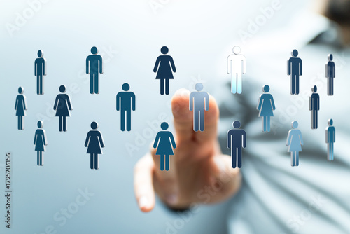 Quadro em tela Business, human resources, people and recruitment concept