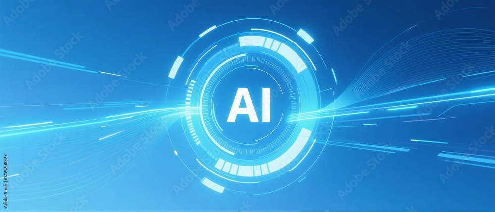 Obraz premium AI technology background