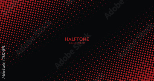 Black background with red halftone pattern