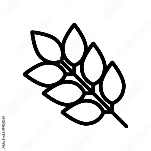 Minimal leafy branches sketched with thin lines and natural shapes