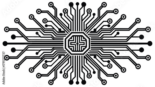 Electronic System Chip with Wiring Paths
