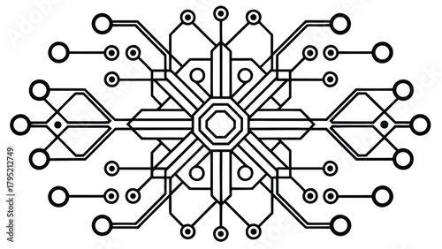 Digital Circuit Network Microchip Graphic