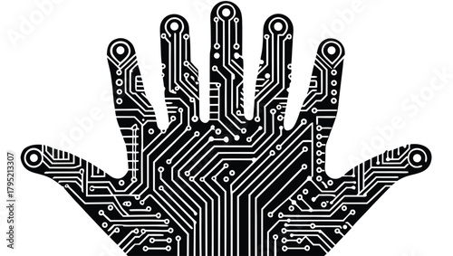Electronic Component Chip with Circuit Traces