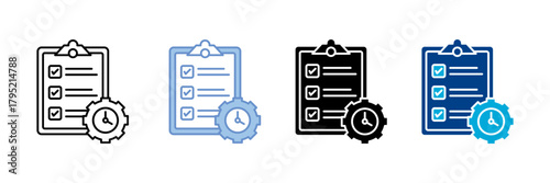  Planning   Icon Set Multiple Style Collection