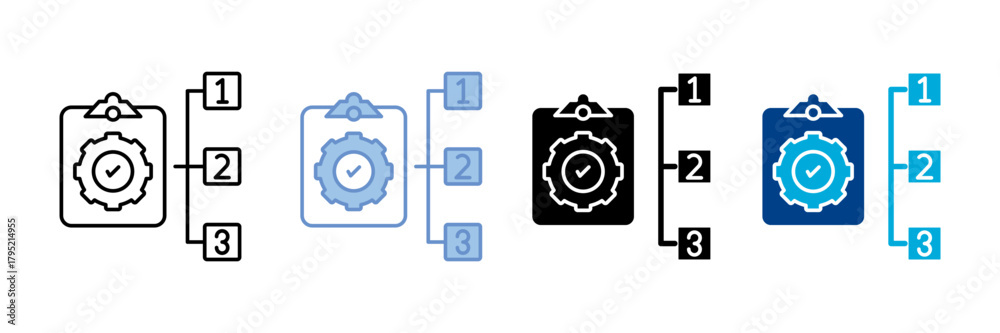 Obraz premium Priority Icon Set Multiple Style Collection