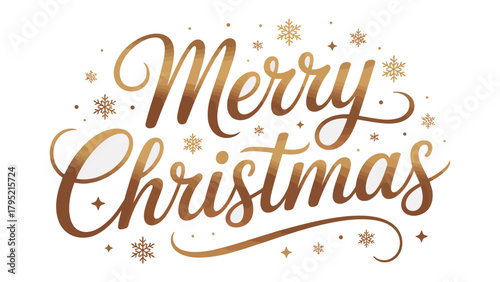 Warm Wishes for Christmas: Merry Christmas in elegant gold script, adorned with festive stars and snowflakes, embodies the holiday spirit, conveying joy and goodwill.