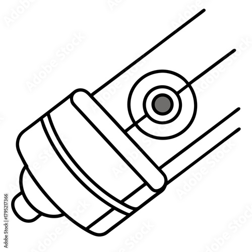 Motion sensor line art vector