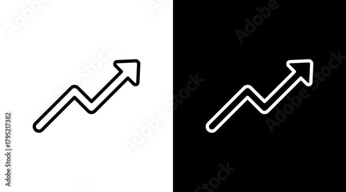 Trend Line White Icon Set Design