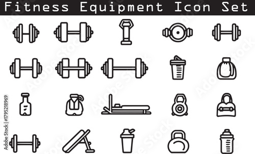 Professional Gym Machine Icons – Cable, Pulley, Seated Training Set