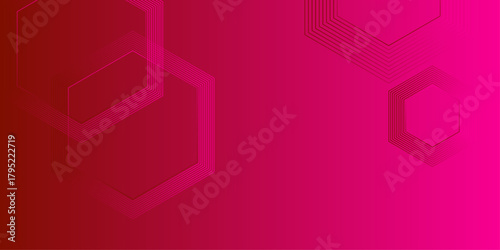 Luxury red and gold abstract background. Abstract background with hexagonal geometry as the main figure. Tech business gradient background banner presentation art design hexagonal elements .
