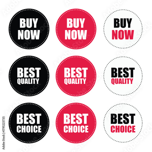 Best quality logo, best choice and buy now logo design icon vector template