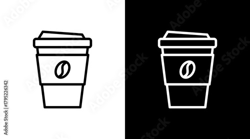 Coffee Cup  White Icon Set Design