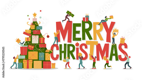 Holiday Spirit: Charming holiday illustrations capture the spirit of togetherness, celebrating the essence of joy and sharing, creating a visually festive scene of warmth and cheer.