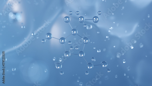 Fototapeta Naklejka Na Ścianę i Meble -  beta-d-fructose molecular structure, 3d model molecule, monosaccharide structural chemical formula view from a microscope