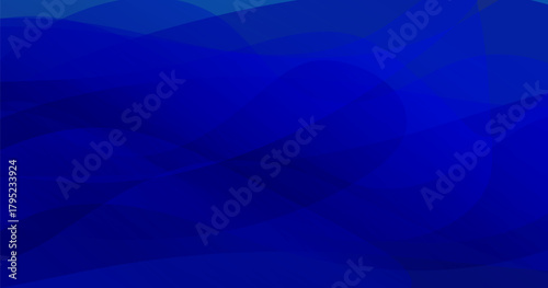 Abstract blue wave background featuring smooth overlapping curves and gradient shades of deep blue. The fluid, modern design creates a calm and elegant, suitable for digital graphics, presentation