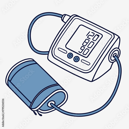 Illustration of a blood pressure monitor