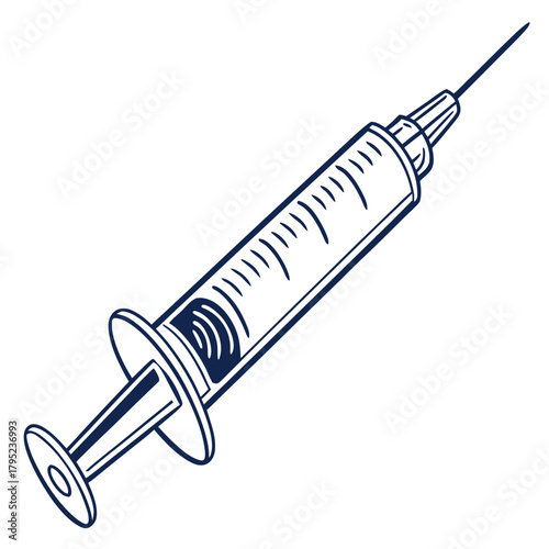 Illustration of a syringe with needle
