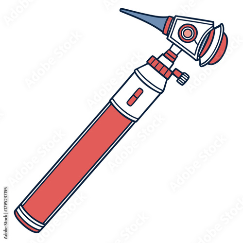 Illustration of an otoscope used for ear examinations