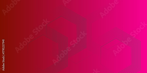 Luxury red and gold abstract background. Abstract background with hexagonal geometry as the main figure. Tech business gradient background banner presentation art design hexagonal elements .

