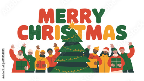 Festive Greetings: a vibrant and joyous display of the spirit of Christmas, embodying the essence of togetherness, celebration, and giving.