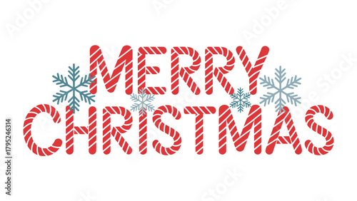 Christmas Wishes: A festive greeting of Merry Christmas in a charming, hand-crafted style, evoking warmth and joy, adorned with snowflake details.