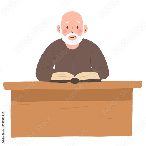 Senior man reading book. Elderly gentleman enjoying a book. Older man sitting and reading. Mature man with a paperback. Elderly set