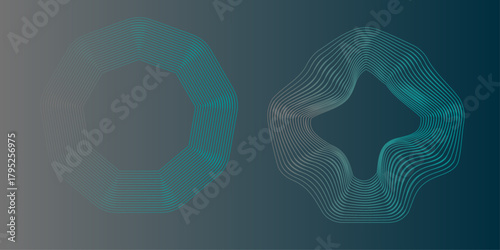 Abstract hexagon lines on gray background. Geometric stripe line art design modern. Abstract technology background. Pixel Pattern. Abstract vector illustration .geometric patterns in soft pastels .