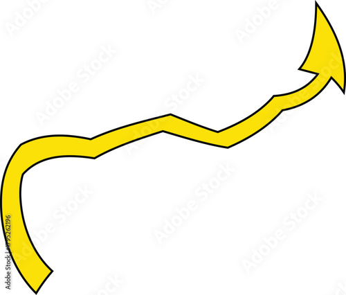 Straight yellow 3D arrow pointing right—ideal for navigation, forward movement, “Next” buttons, or sequential steps in scalable vector format.