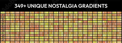 Nostalgic mega gradient pack, 350 sentimental gradients, retro color set, vintage design bundle, warm hues collection, emotional visuals, familiar tones, reminiscent style, memory-driven kit, past