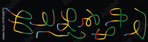 Abstract Colorful Lines: Captivating and dynamic artwork with vibrant lines in diverse colors, dancing across a dark canvas, igniting curiosity and artistic imagination.