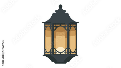 Ornamental Lantern: Captivating the vintage charm and intricate design of a traditional outdoor lamp. The lantern's warm glow whispers of nostalgic evenings and inviting ambience.