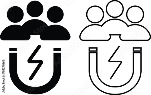 User engagement icon. Customer interaction symbols. Feedback and loyalty signs. Social Engagement Icons
