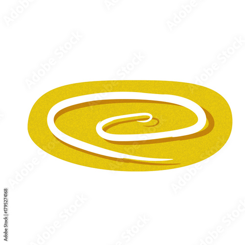 だし巻き卵のシンプルイラスト