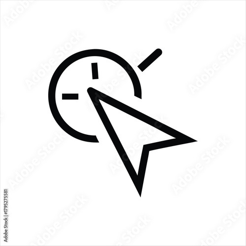 Clock time arrow sign business vector illustration web design symbol