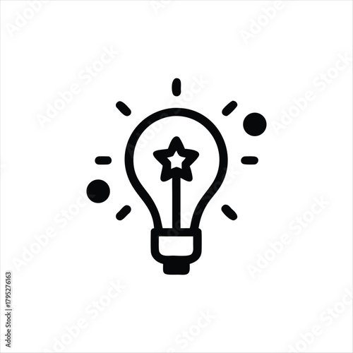 Creative light bulb icon symbolizing innovation and inspiration for a bright business idea concept