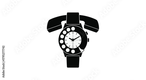 Retro rotary dial watch merges classic and modern communication technology