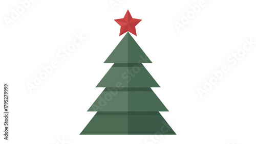 Christmas Tree of Festivity: A simple yet cheerful depiction of a decorated evergreen tree, a symbol of hope and togetherness during the Christmas holiday season.