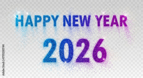 Celebrate the upcoming year with an optimistic greeting, highlighting the year's numerals in a gradient style, creating a sense of energy and anticipation. vector illustration