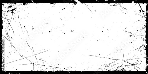 Gusty and dotted scratched overlay grunge Rough distressed grunge border with textured edges creating bold vintage artistic frame design.