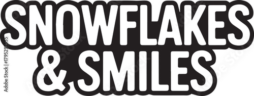 Spread winter joy with this snowflakes and smiles design, a perfect element for holiday cards, seasonal promotions, and heartwarming festive projects