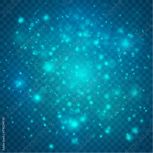 Abstract radiant blue background, a breathtaking display of sparkling particles that evokes a sense of enchantment and wonder. vector illustration