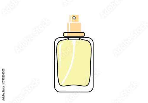 Essential fragrance in a minimalist style, perfect for beauty product branding, perfume icon, cosmetic advertisement, vector