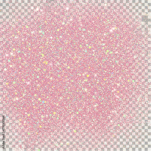 Sparkling, translucent pink glitter, perfect for adding a touch of glamour and shimmer to any project. vector illustration