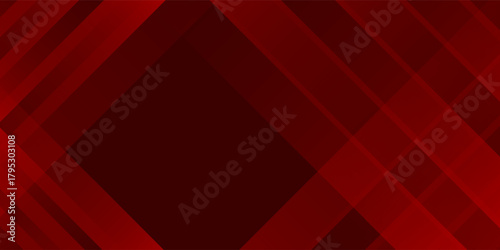 Abstract simple dark red gradient illustration background with 3d look overlap square with shadow and line pattern. Cool design and luxury. Eps10 vector